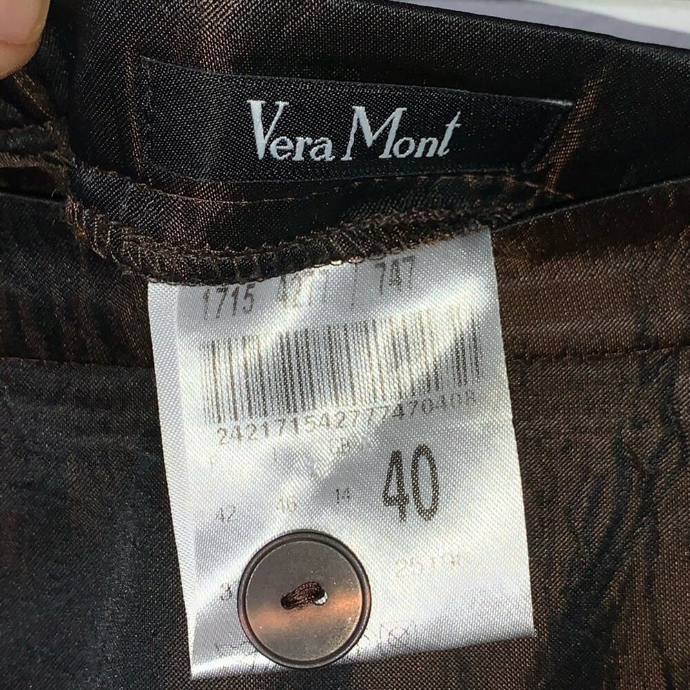 Vera Mont Brown Sheen Pencil Skirt - Picture 3 of 4
